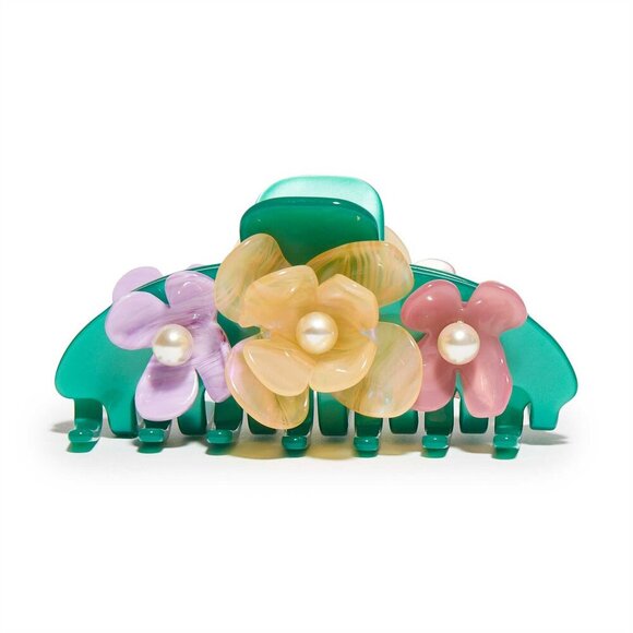 The Met x Lele Sadoughi Gustav Klimt Primavesi Hair Claw Clip NWT w Storage Bag - Picture 2 of 10